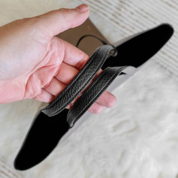 RALPH LAUREN SET REVERSIBLE BLACK & TAUPE TOTE + MATCHING WRISTLET ZIP POUCH - Picture 5 of 14